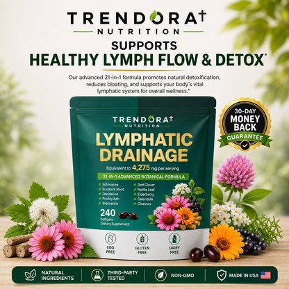 Trendora Nutrition Supports Lymphatic Circulation Supports Immune System & Metabolism