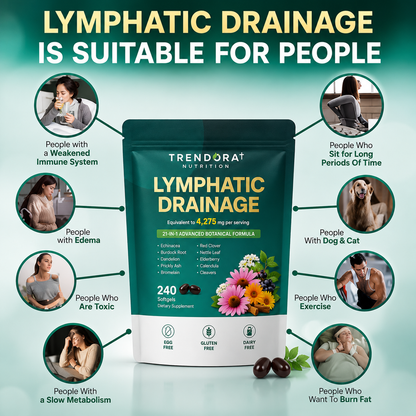Trendora Nutrition Supports Lymphatic Circulation Supports Immune System & Metabolism