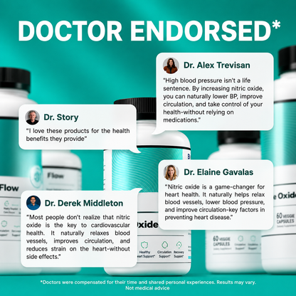 Trendora Nutrtion Nitric Oxide Flow Blood Pressure, Blood Flow, Recovery Support Cardiovascular Health