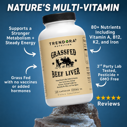 Trendora Nutrition Grass-Fed Beef Liver Capsules
