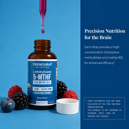 Trendora Nutrtion L-Methylfolate 15mg + B12 Pro Strength