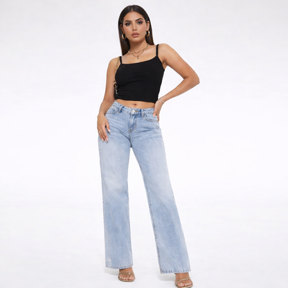 Mid-low Rise Baggy Jeans