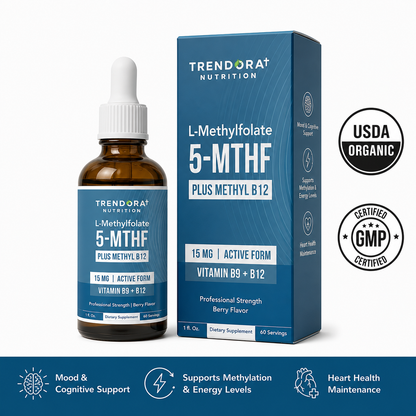 Trendora Nutrtion L-Methylfolate 15mg + B12 Pro Strength