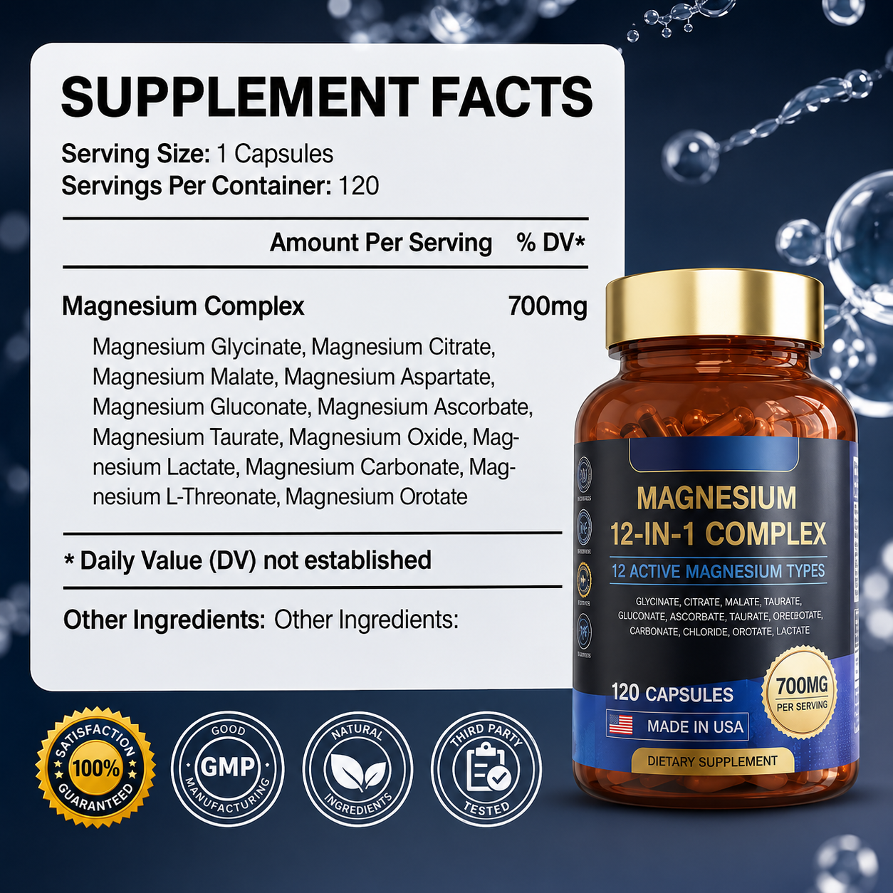 Trendora Nutrition 12-In-1 Magnesium Complex Supports Muscles and Nerve Health