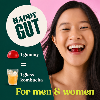 Trendora Nutrtion Kombucha Gummies Gut Support and Bloating Relief Immune Support