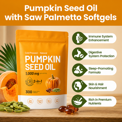 Trendora Nutrition Pumpkin Seed Oil Supports Hair, Urinary, Bladder & Prostate Health