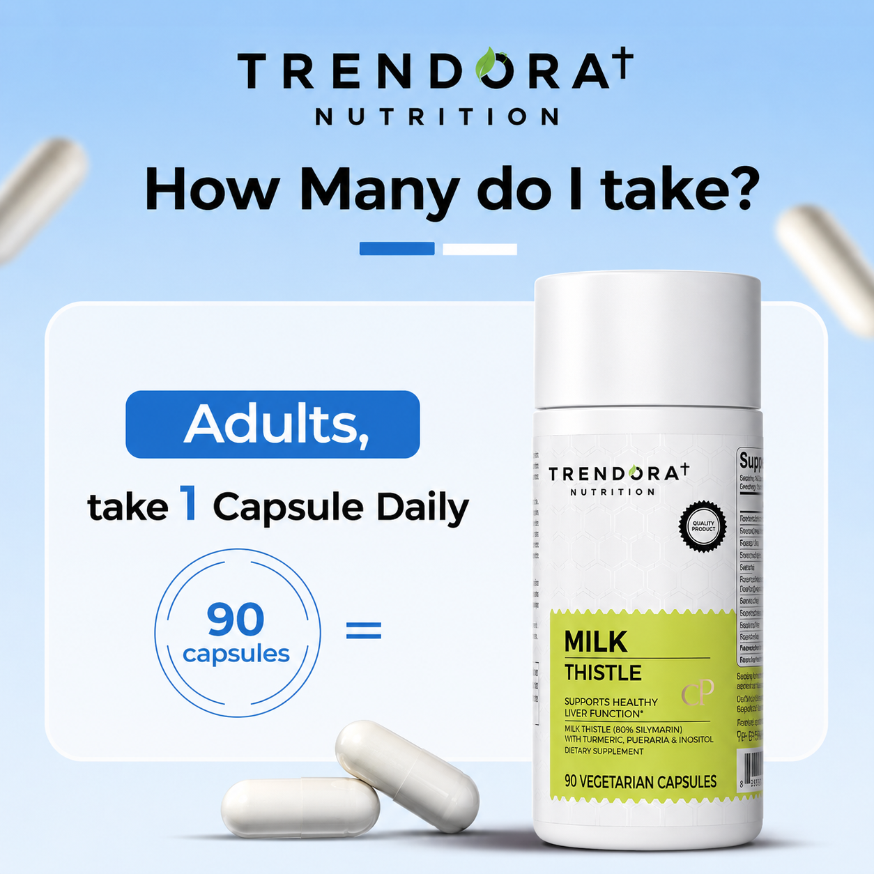 Trendora Nutrition Milk Thistle Liver Detox & Colon Cleanse