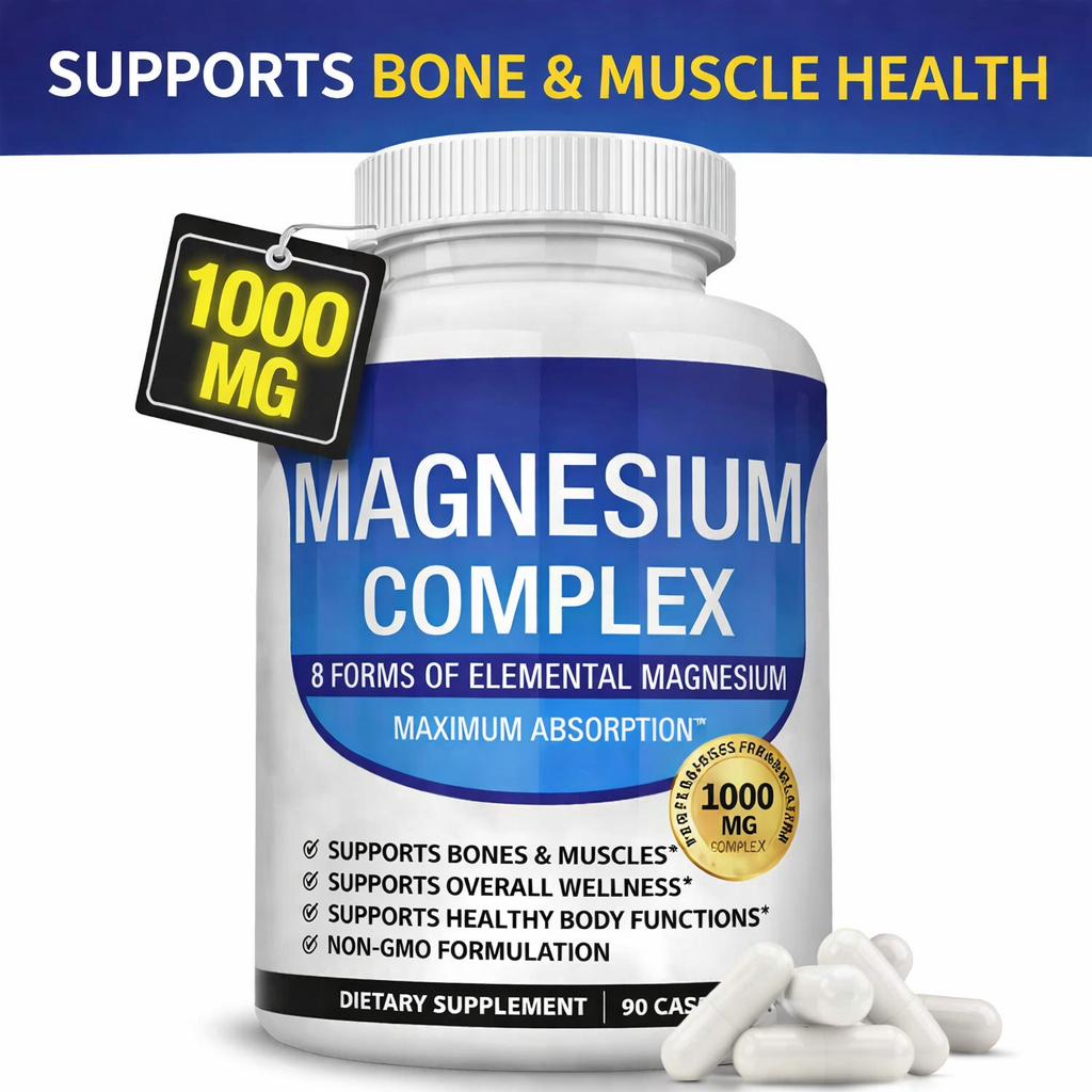 Trendora Magnesium Complex 1000mg- Deep Sleep and Stress Support