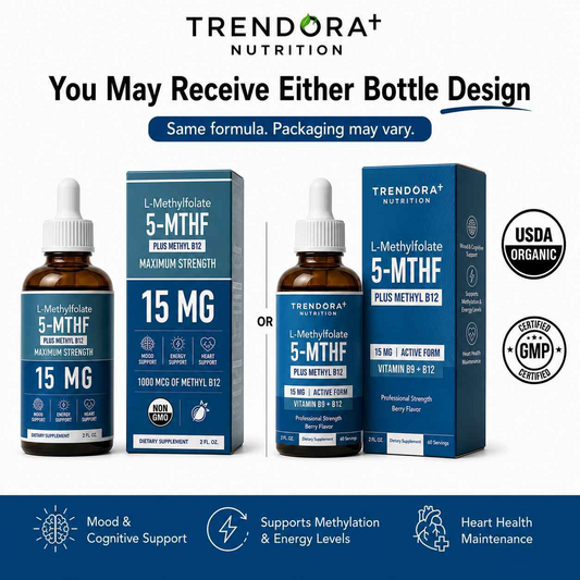 Trendora Nutrtion L-Methylfolate 15mg + B12 Pro Strength